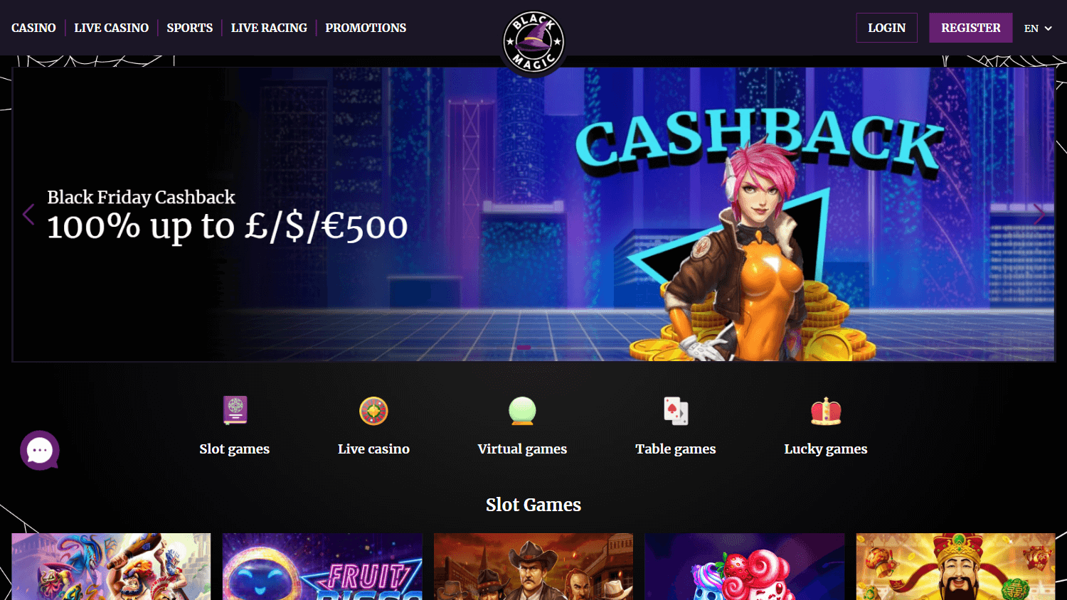 Black Magic Casino Desktop screenshot